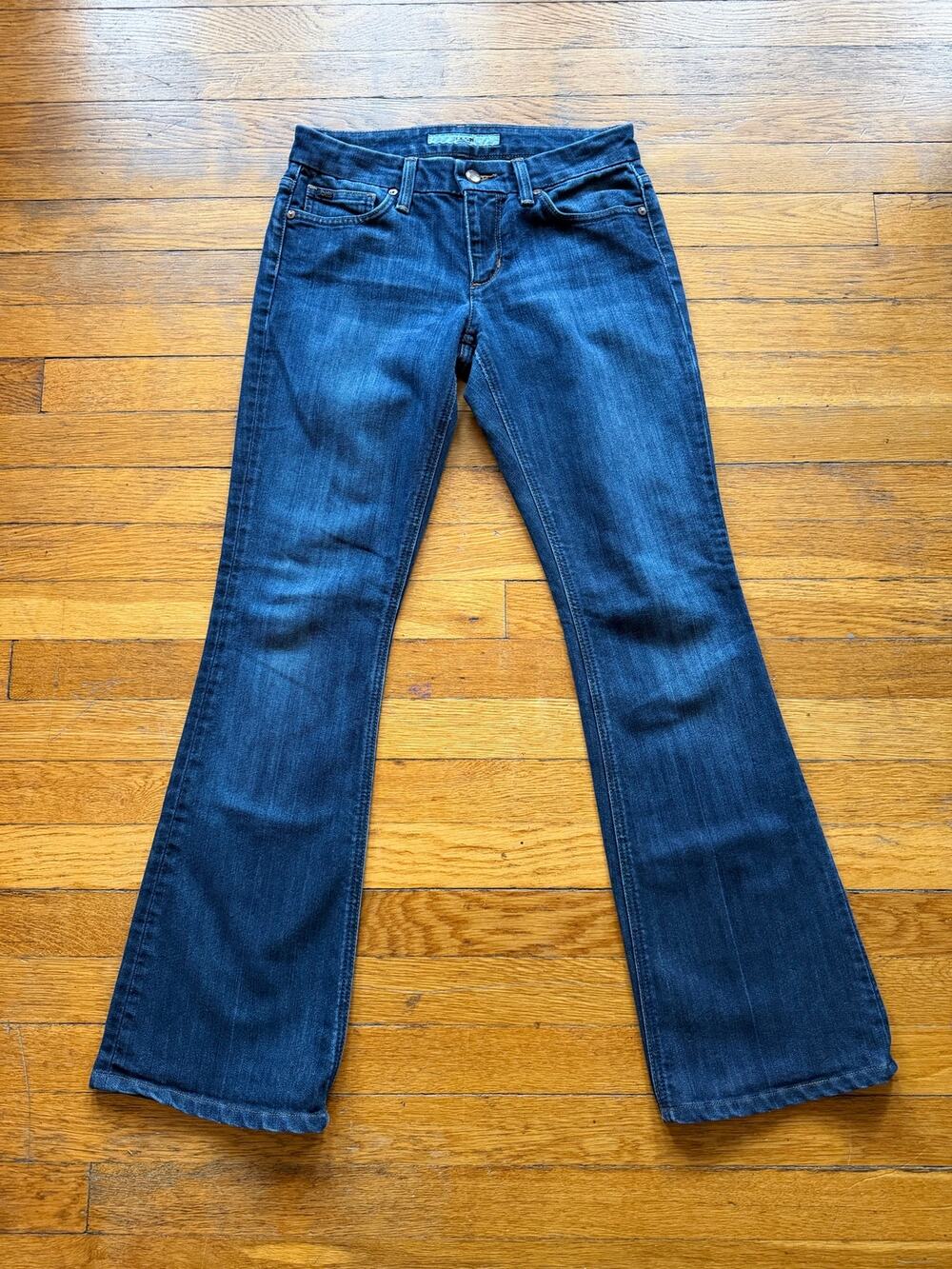 JOE’S 'Rocker' Distressed Flared Low-Rise Jeans Women sz 26
